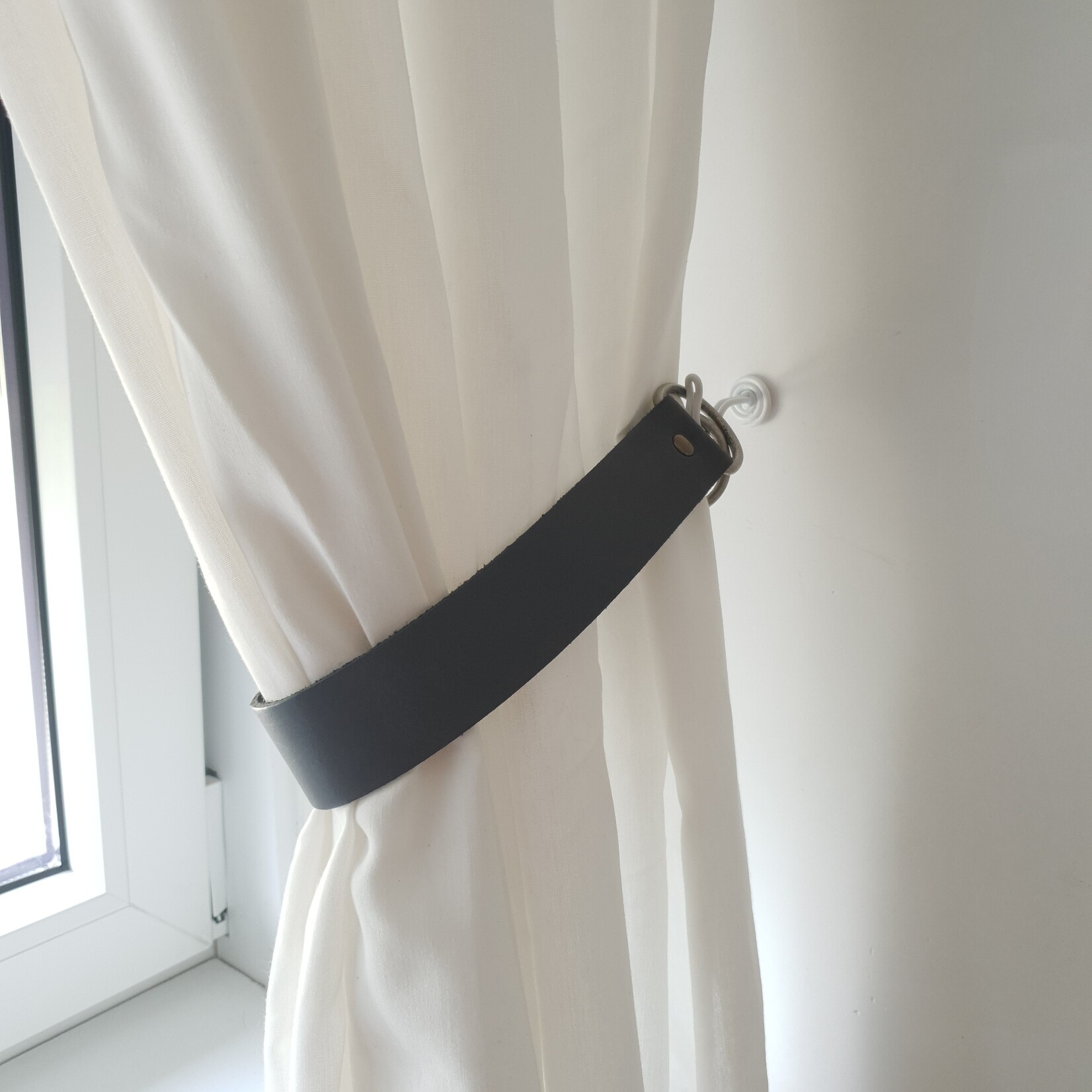 Bij Lien leren embrasse voor gordijnen 3 cm