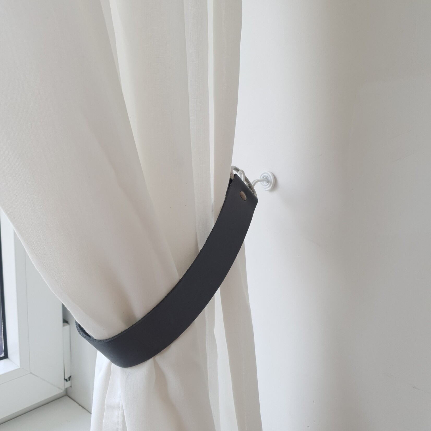 Bij Lien leren embrasse voor gordijnen 4 cm