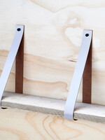 Bij Lien Leren plankdragers Baby blauw - met plank -