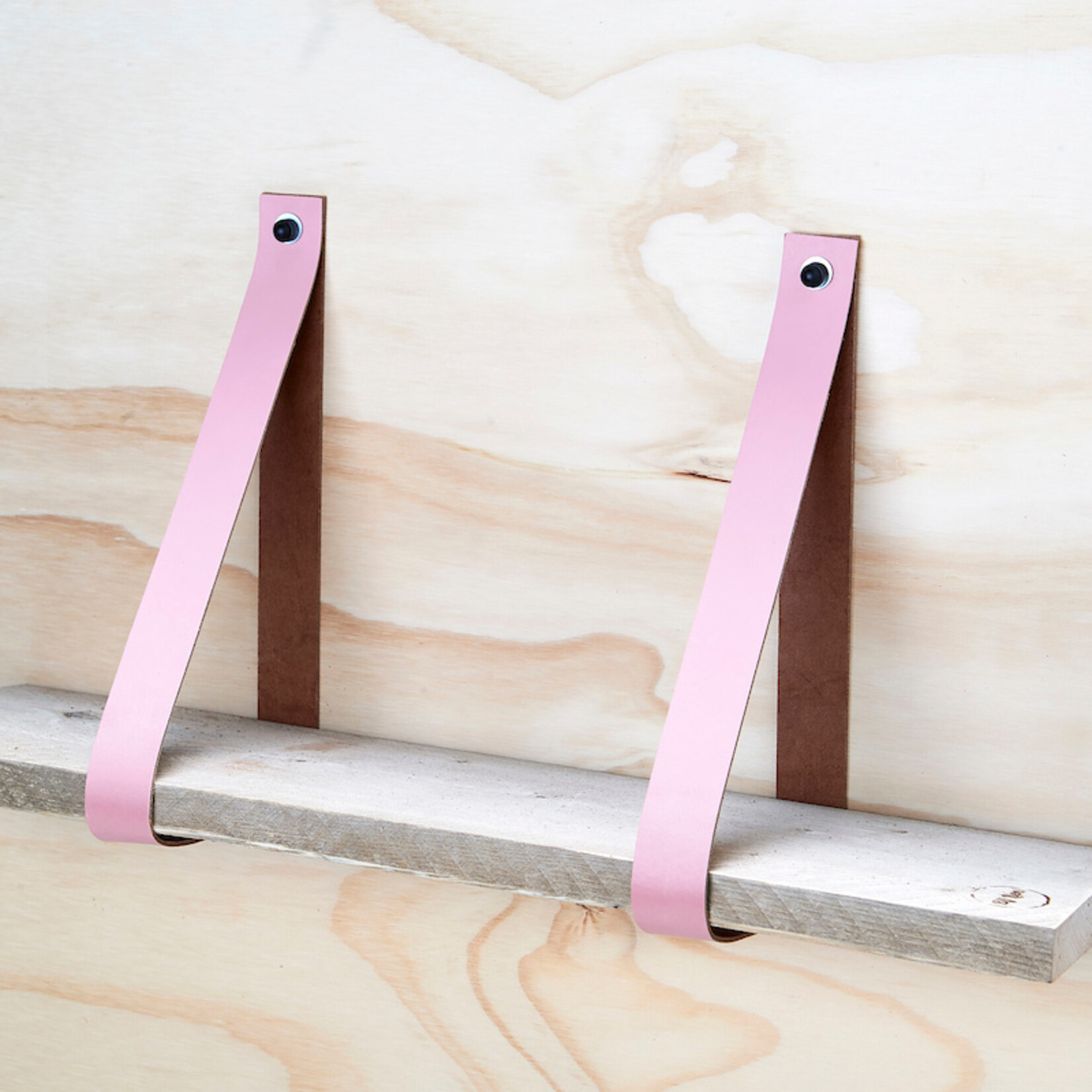 Bij Lien Leren plankdragers oud Roze - met plank -