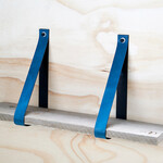 Bij Lien Leren plankdragers Petrol - met plank -