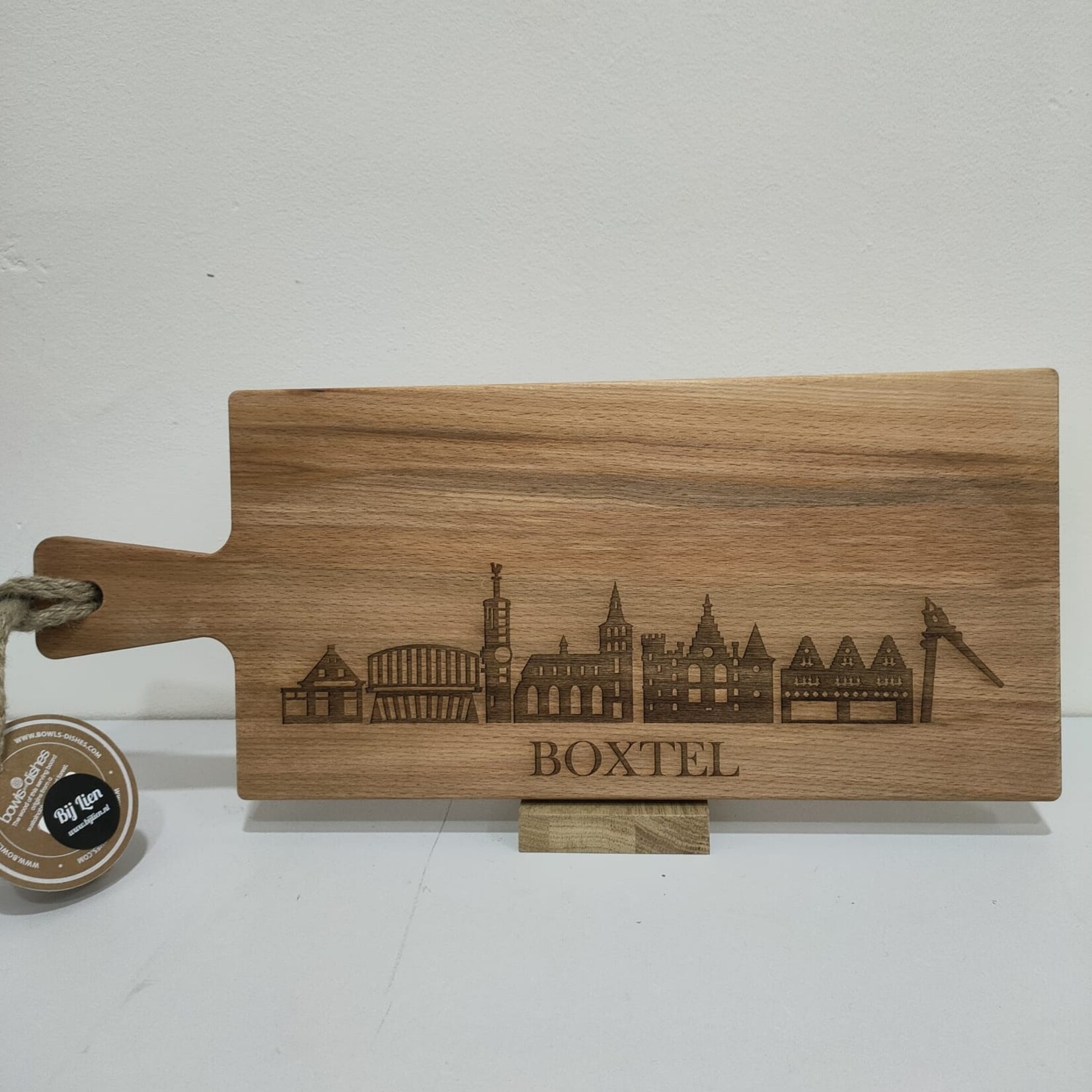 Bij Lien borrelplank beukenhout skyline Boxtel