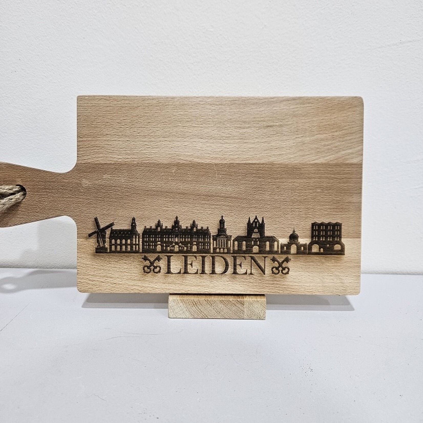 Bij Lien borrelplank beukenhout skyline Leiden