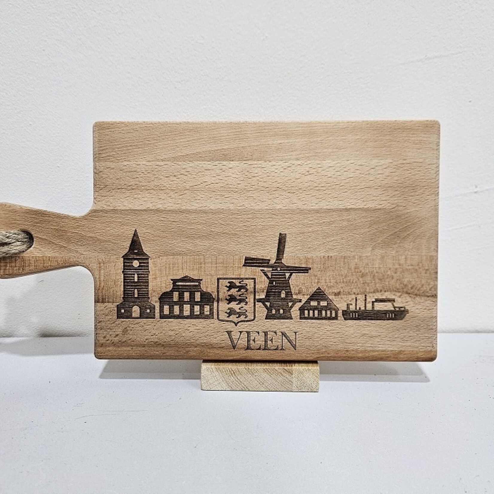 Bij Lien borrelplank beukenhout skyline Veen