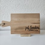 Bij Lien Borrelplank Juf - met naam