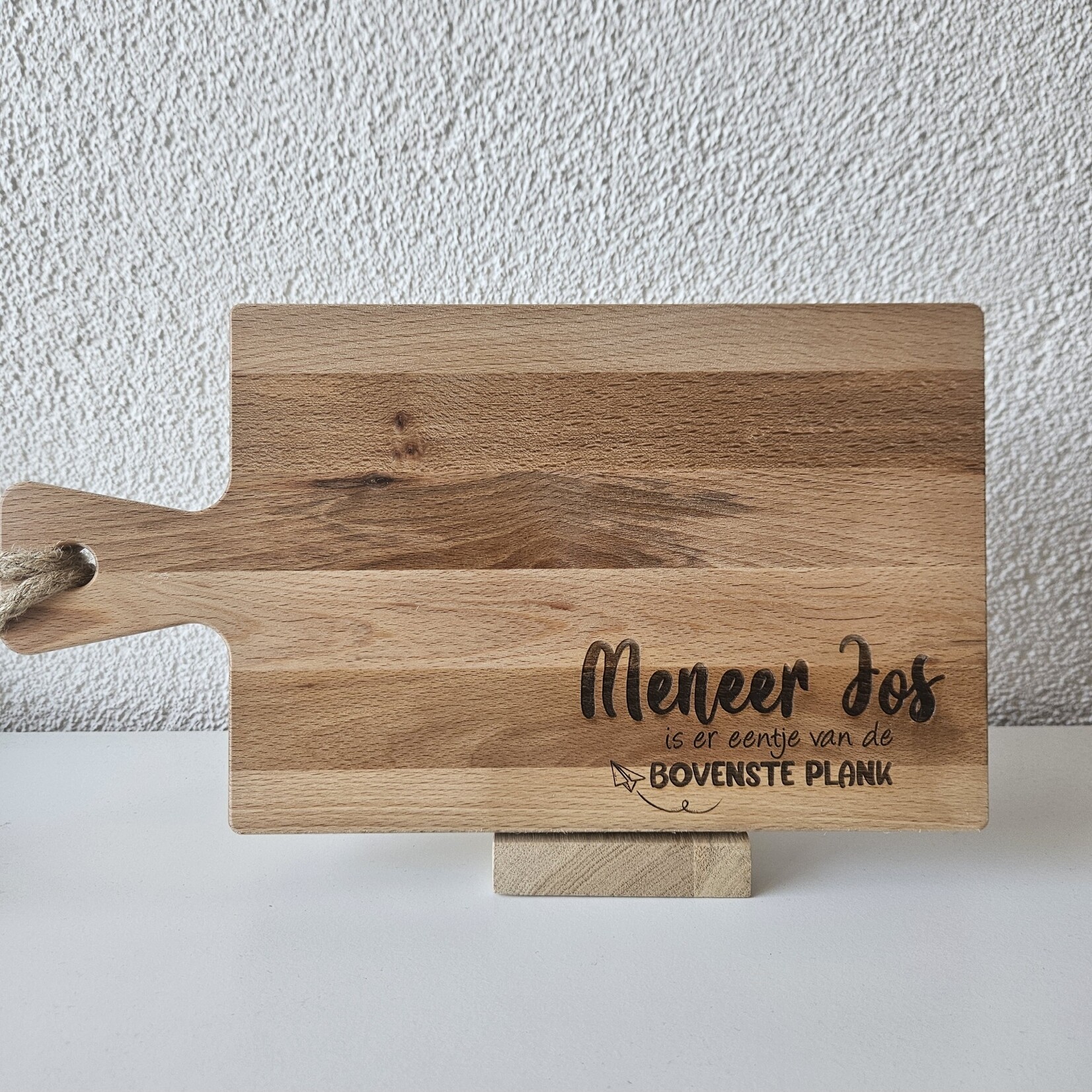 Bij Lien Borrelplank Meester - met naam