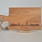 Bij Lien borrelplank beukenhout skyline Texel