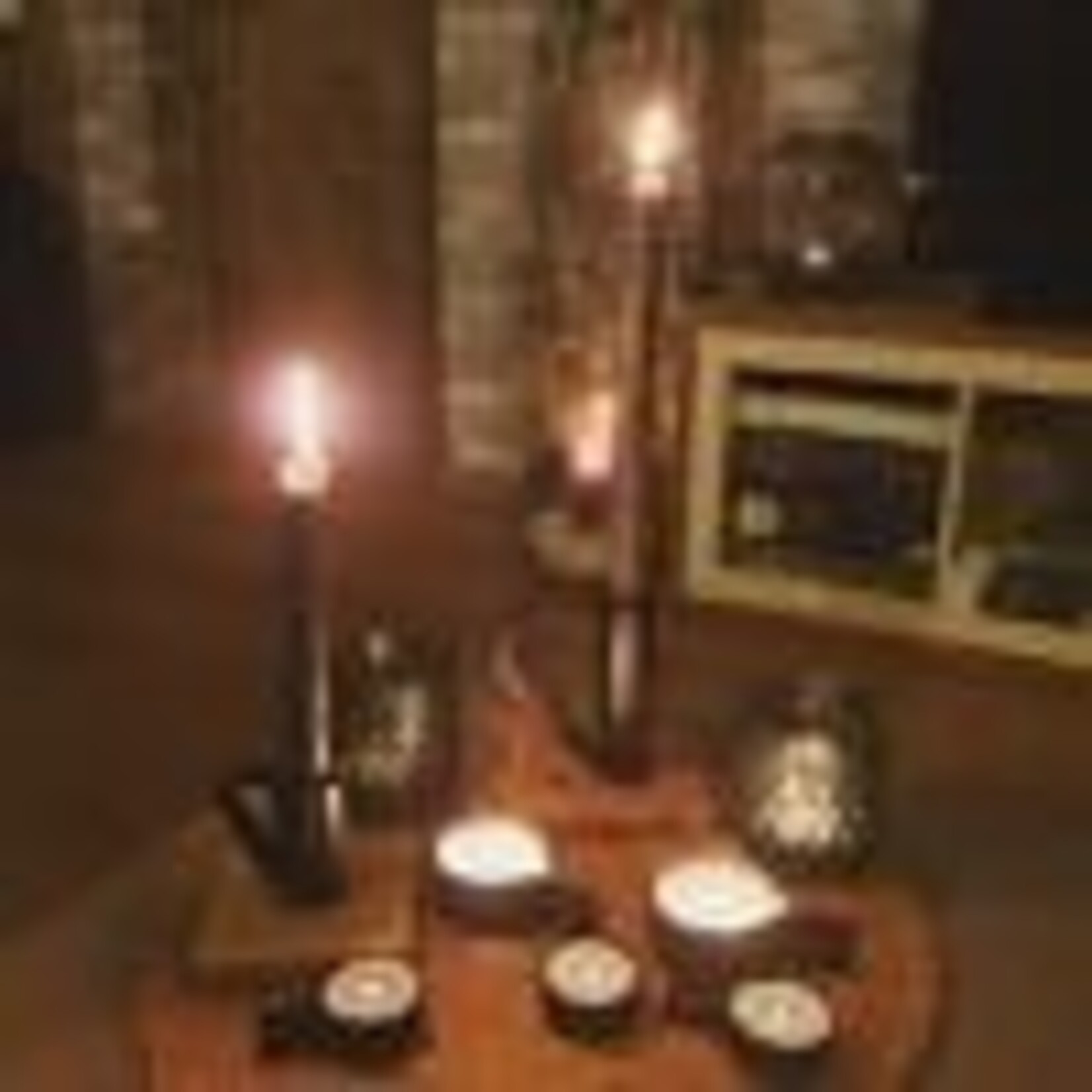 Bij Lien leren waxine licht houder