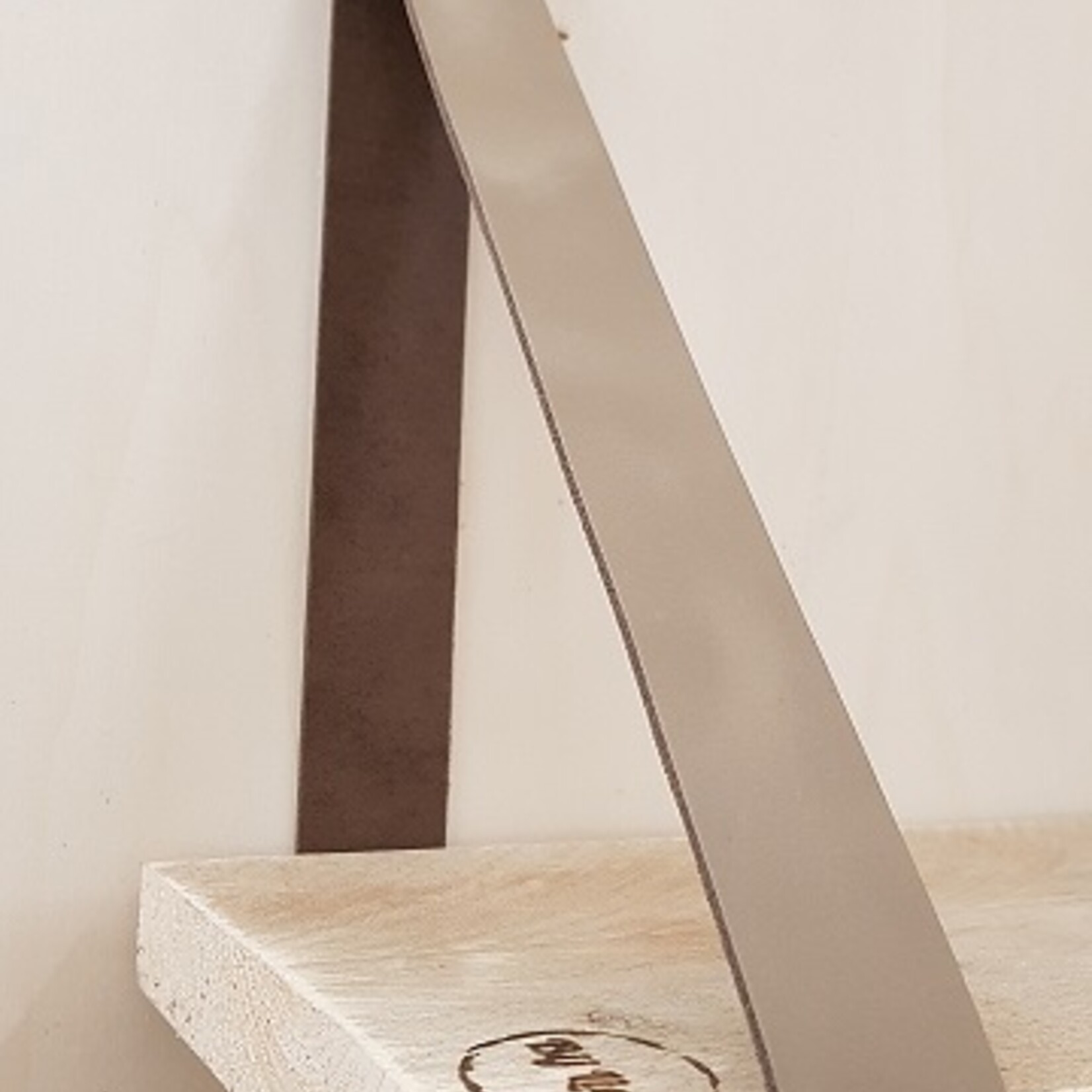 Bij Lien Leren plankdragers Taupe - met plank -