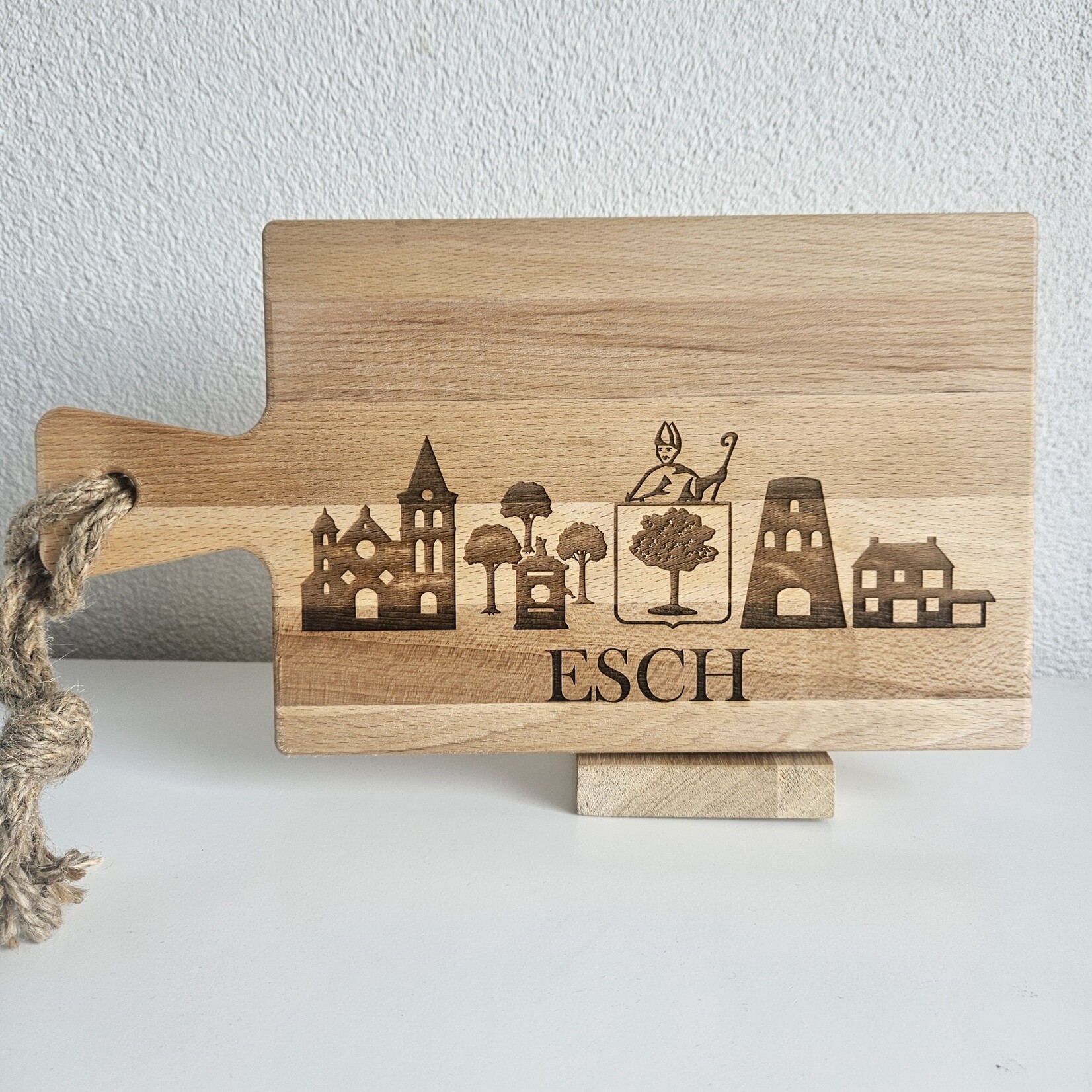 Bij Lien borrelplank beukenhout skyline Esch