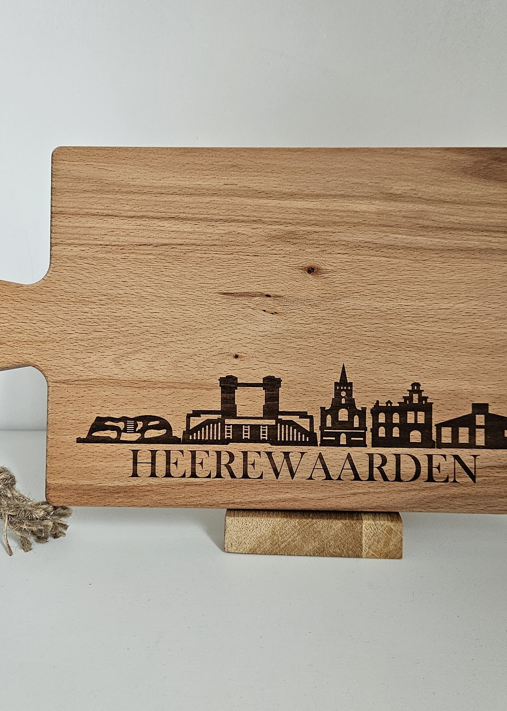 Bij Lien borrelplank beukenhout skyline Heerewaarden