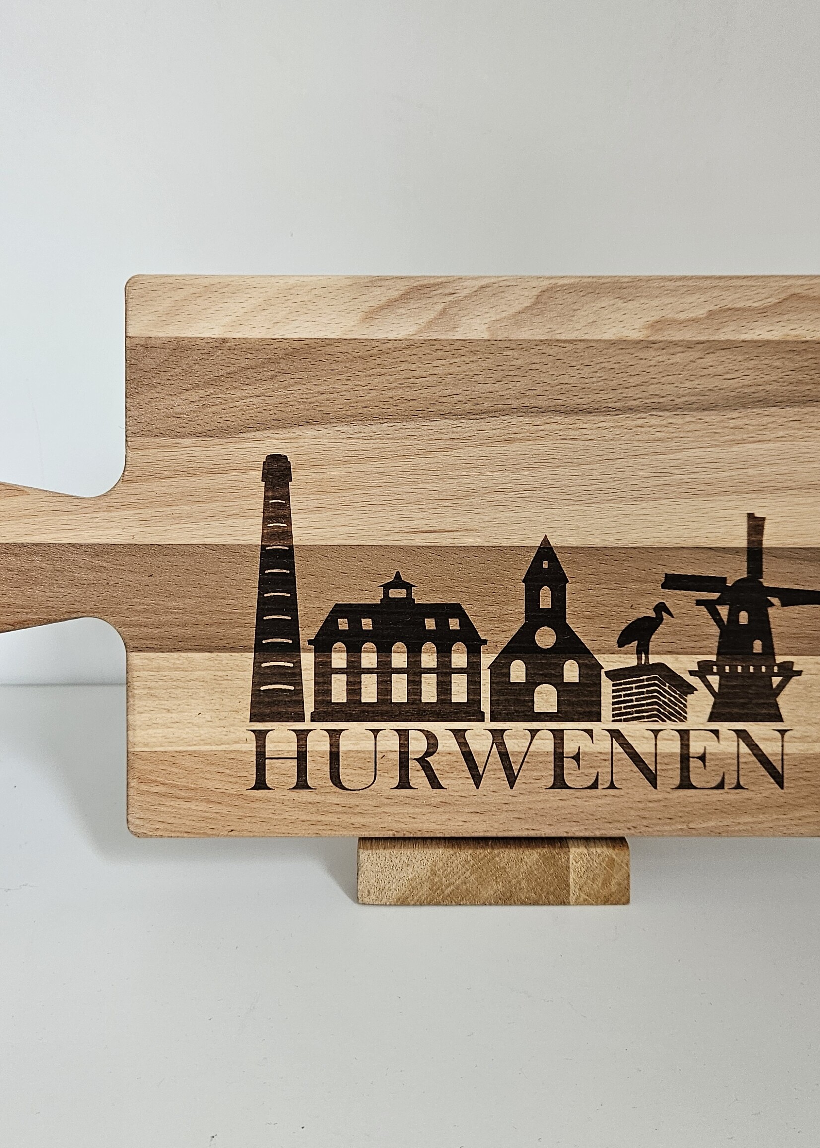 Bij Lien borrelplank beukenhout skyline Hurwenen