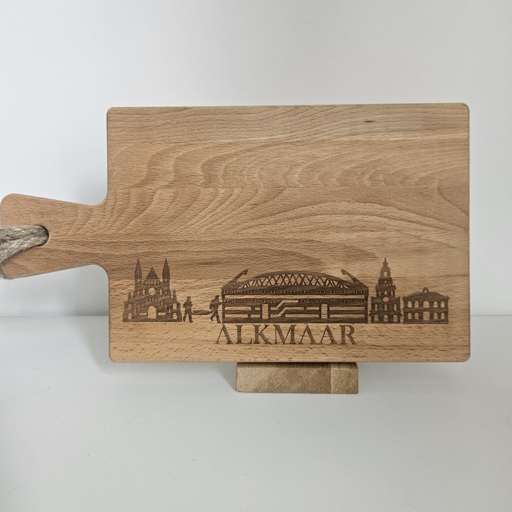 Bij Lien borrelplank beukenhout skyline Alkmaar