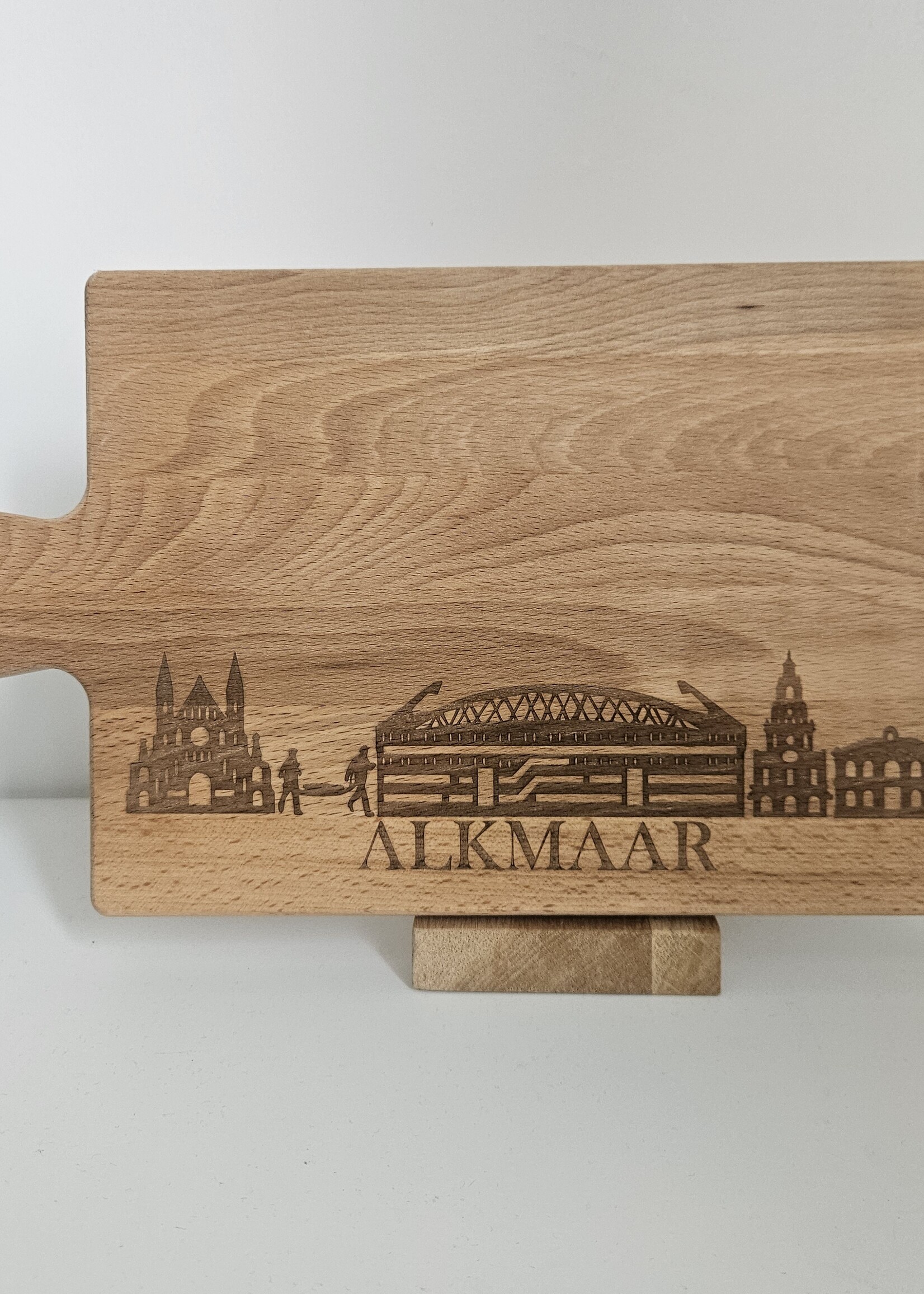 Bij Lien borrelplank beukenhout skyline Alkmaar