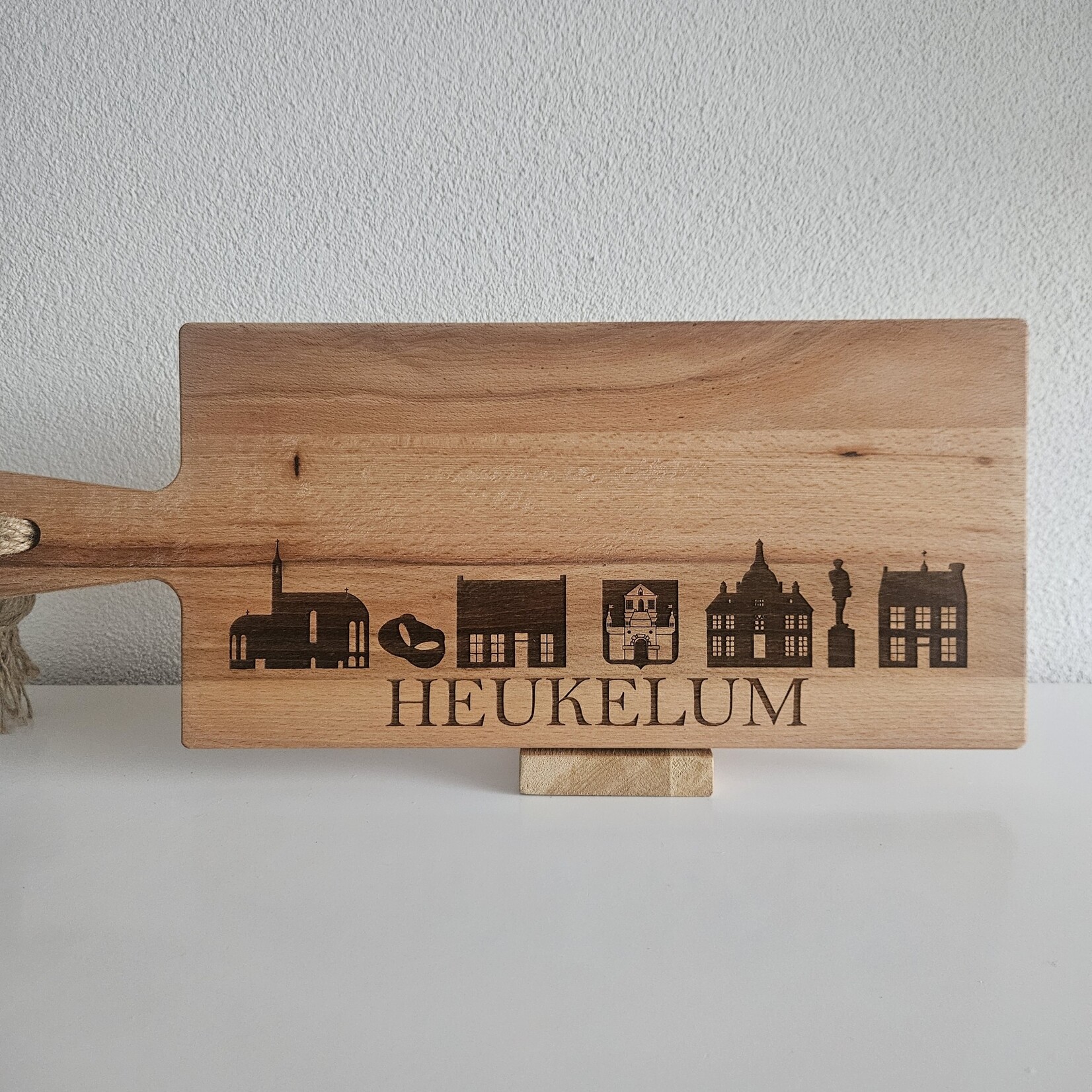 Bij Lien borrelplank beukenhout skyline Heukelum