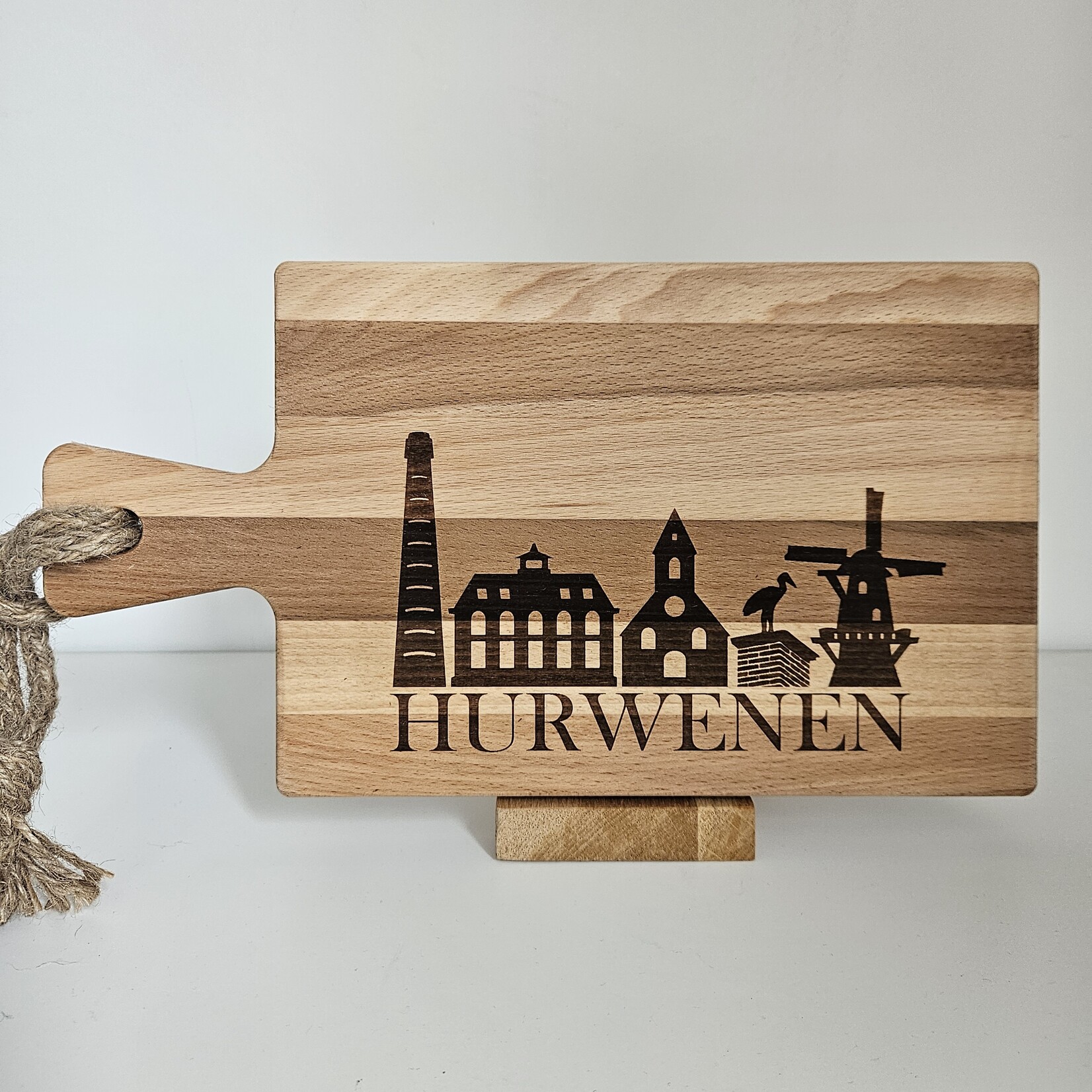 Bij Lien borrelplank beukenhout skyline Hurwenen