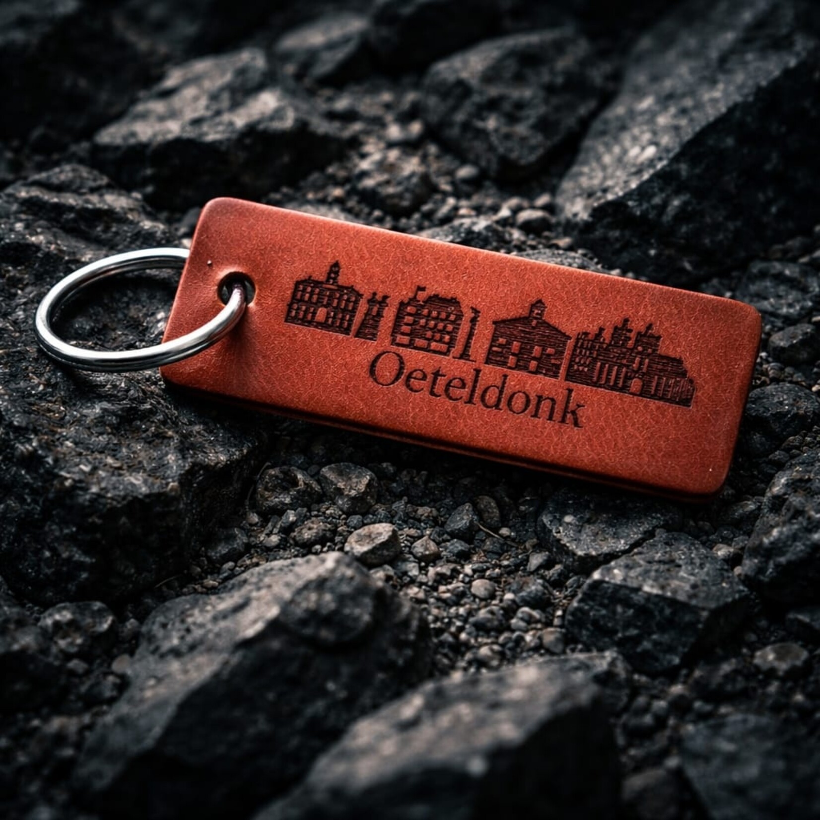 Bij Lien Leren sleutelhanger Oeteldonk