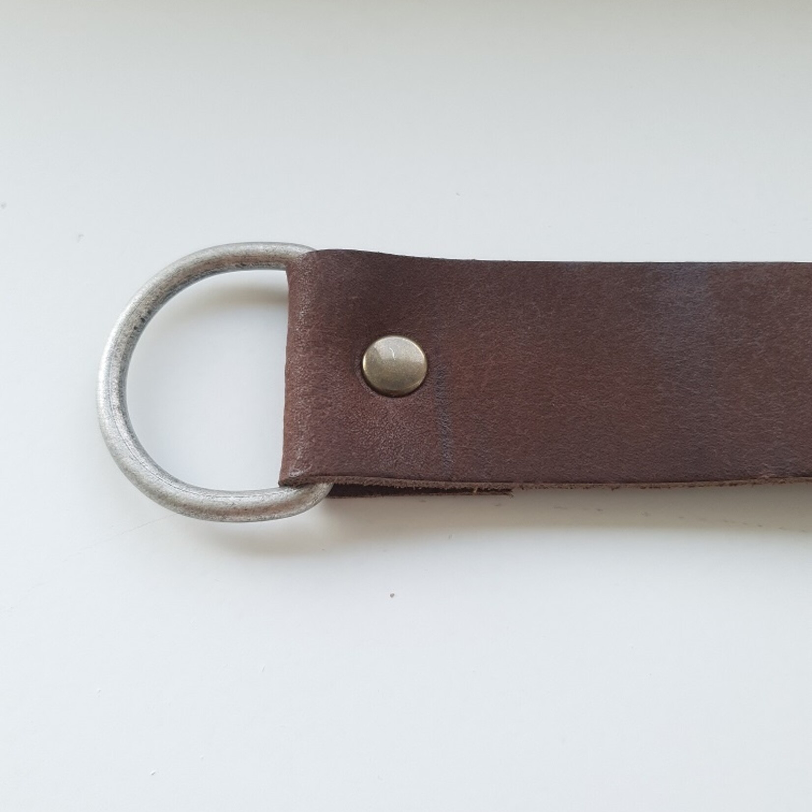 Bij Lien Gordijn embrasse leer 3 cm Bruin