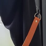 Bij Lien Gordijn embrasse leer 3 cm Cognac