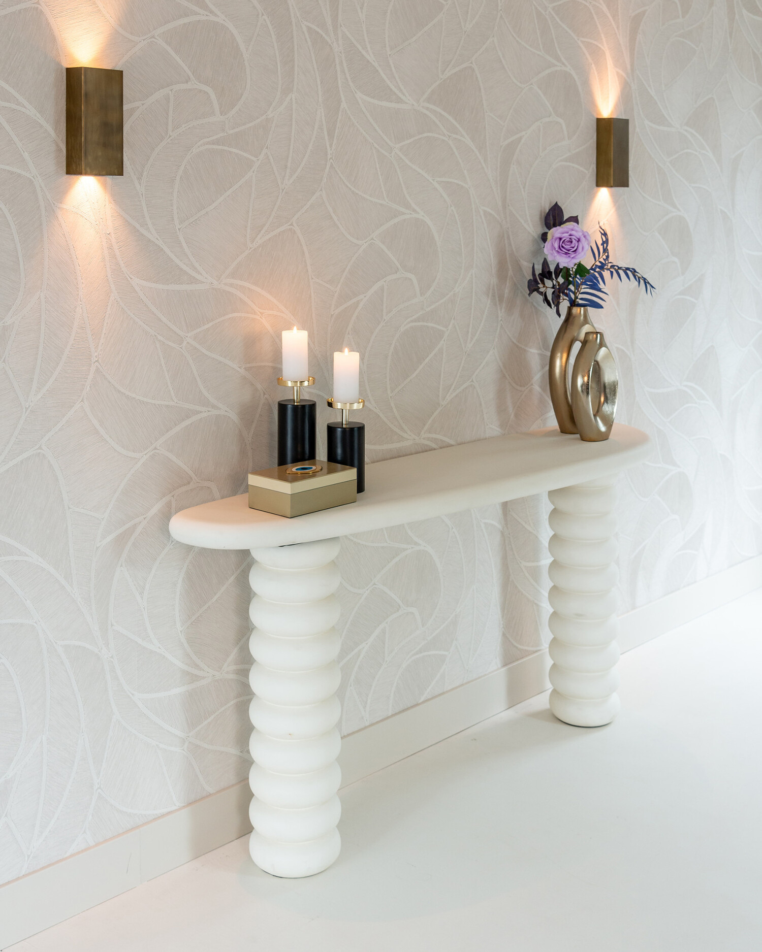 Richmond Interiors Kandelaar Caya klein zwart goud