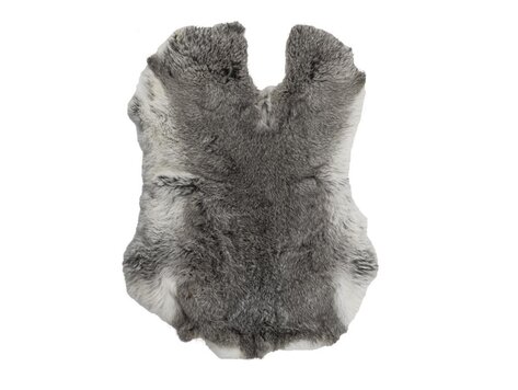 Konijnenvel vacht grijs 40 cm