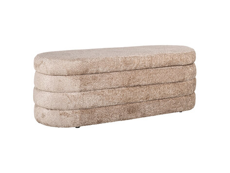 Richmond Interiors Poef Bankje Camille sheep nature met opbergruimte