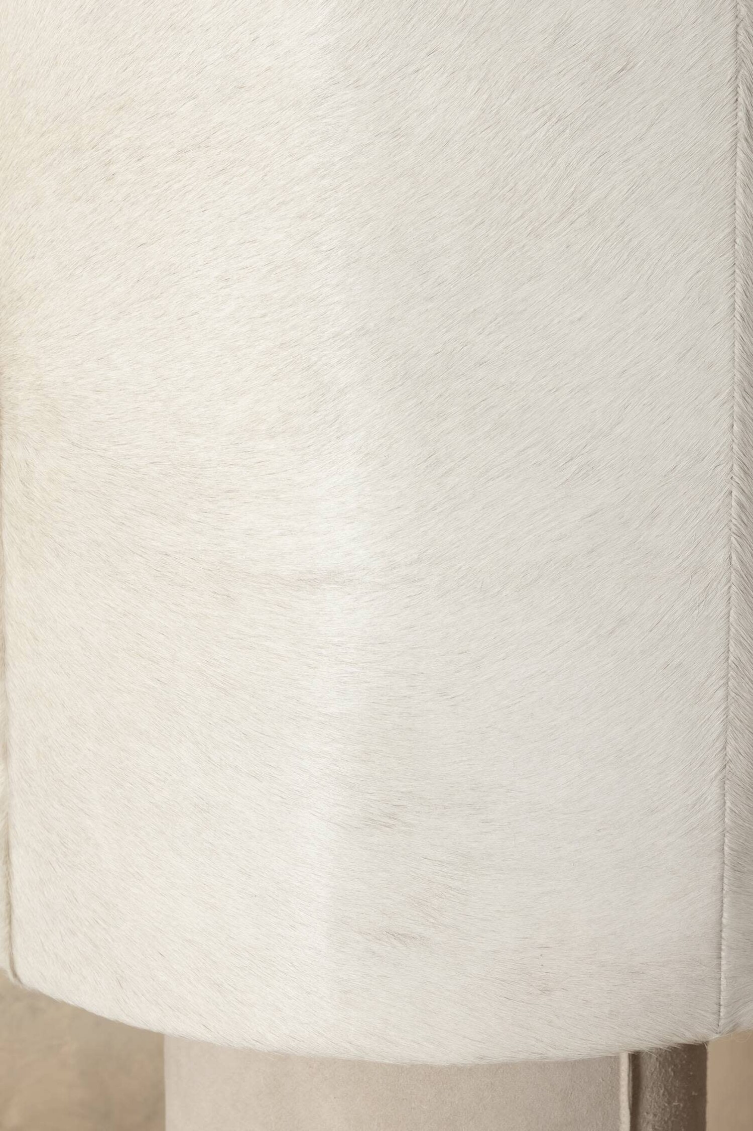 PTMD Collection Joanne Beige suede vloerlamp met kap van natural cowhair