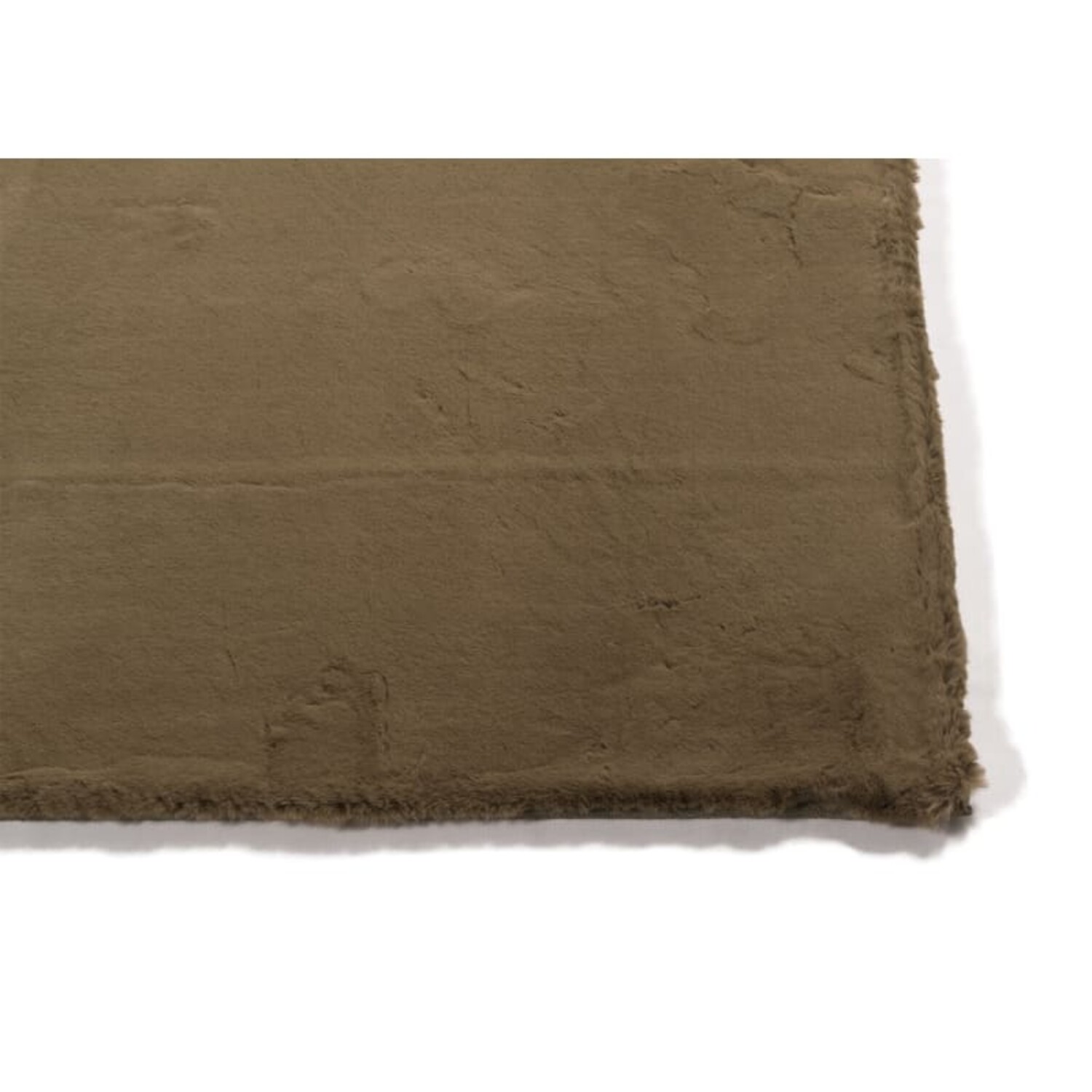 Plush 55 fluffy bruin hoogpolig vloerkleed rechthoek