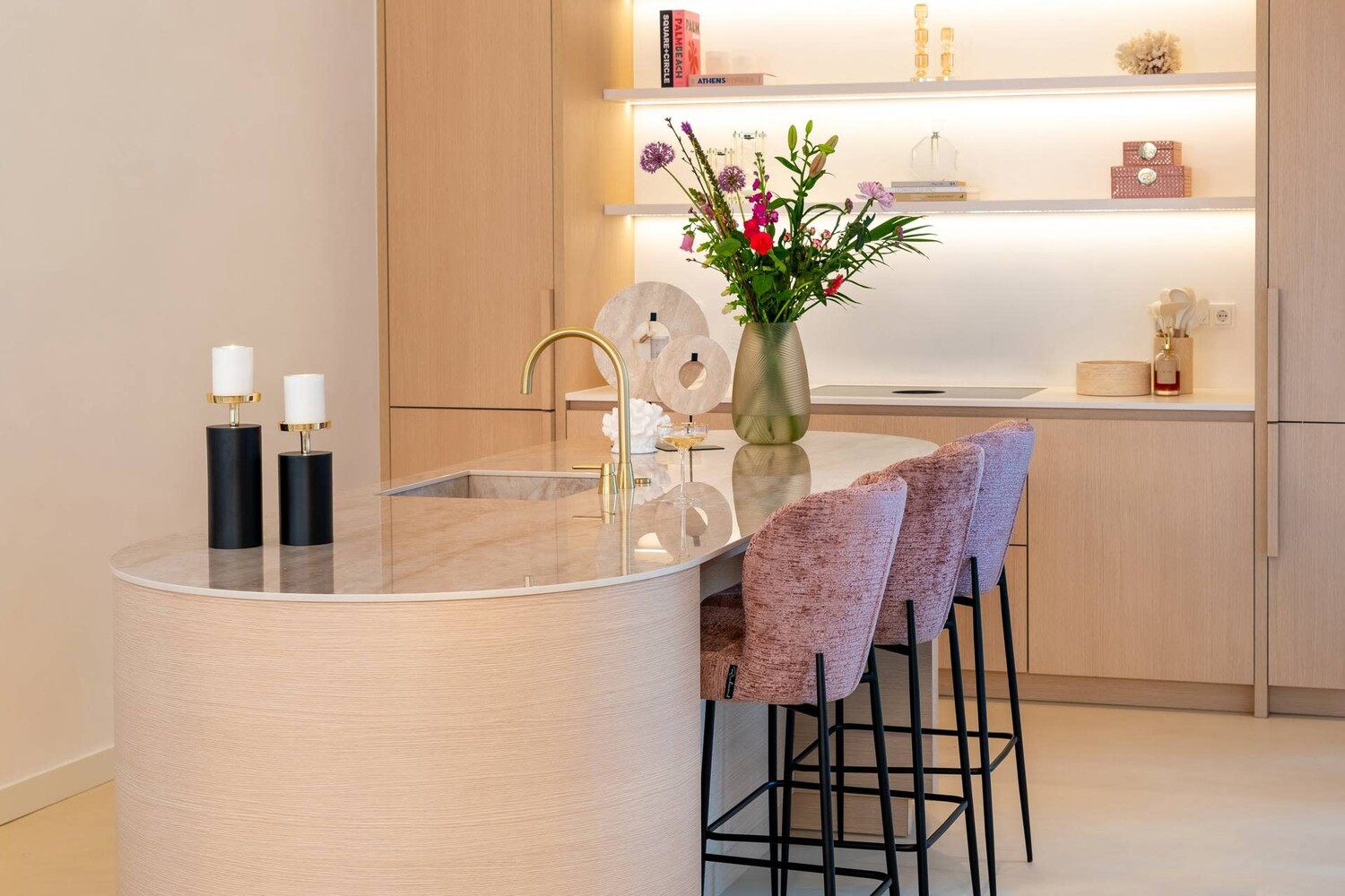 Richmond Interiors Kandelaar Caya klein zwart goud