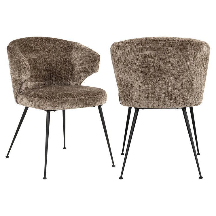 Richmond Interiors Stoel Xandra stone chenille fire retardant