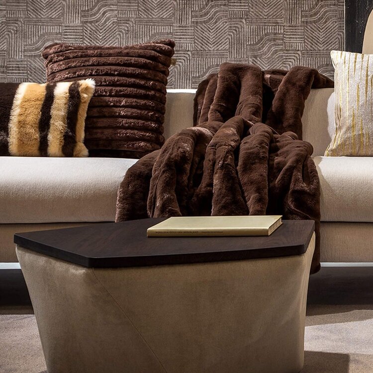 Plaid 140x180 cm chocolate martini bruin