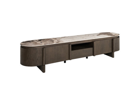 Richmond Interiors TV-meubel Langford Eiken Keramiek brown