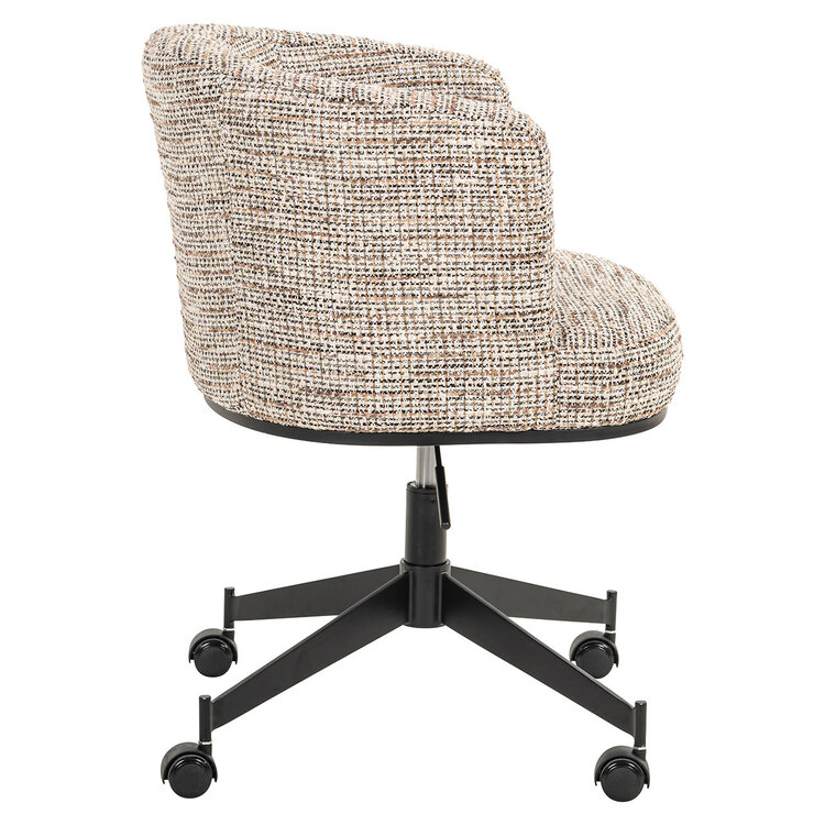 Richmond Interiors Eetkamerstoel Rochenne trendy nature  draaibaar op wieltjes