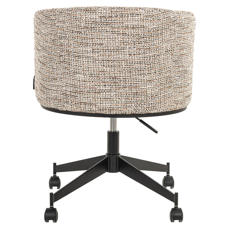 Richmond Interiors Eetkamerstoel Rochenne trendy nature  draaibaar op wieltjes