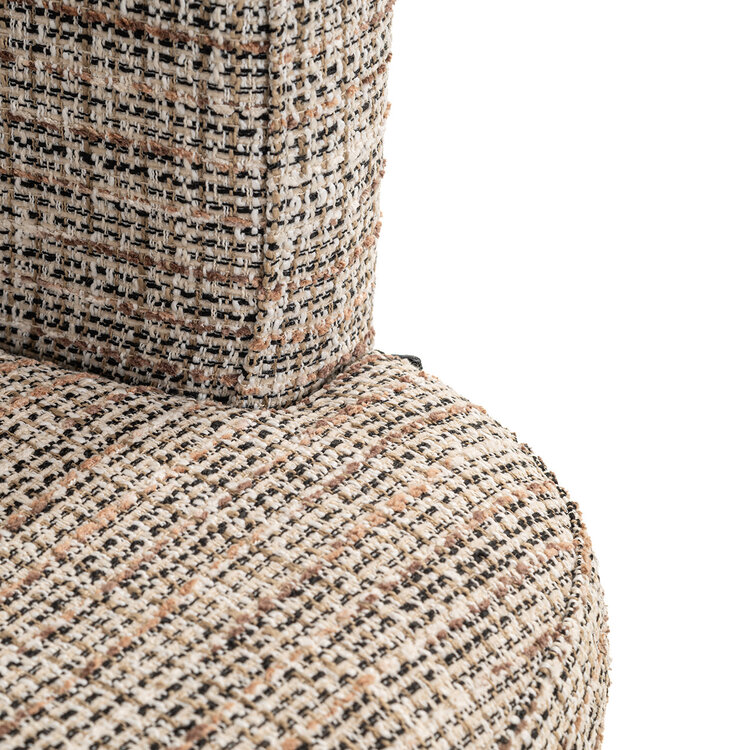 Richmond Interiors Eetkamerstoel Rochenne trendy nature  draaibaar op wieltjes