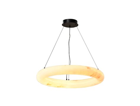 Richmond Interiors Hanglamp Solmira faux alabast wit