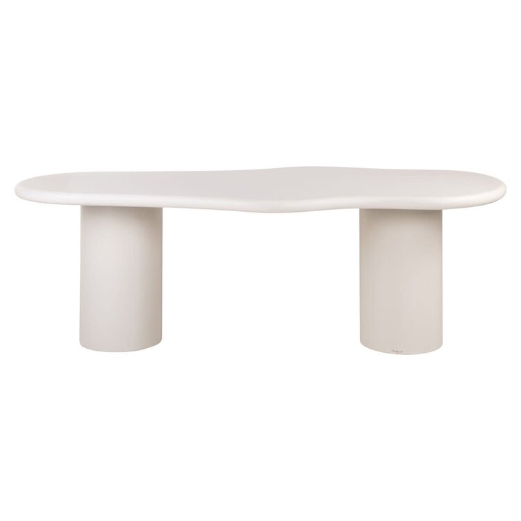Richmond Interiors Eettafel Bloomstone 230x120 cm wit pleister finish