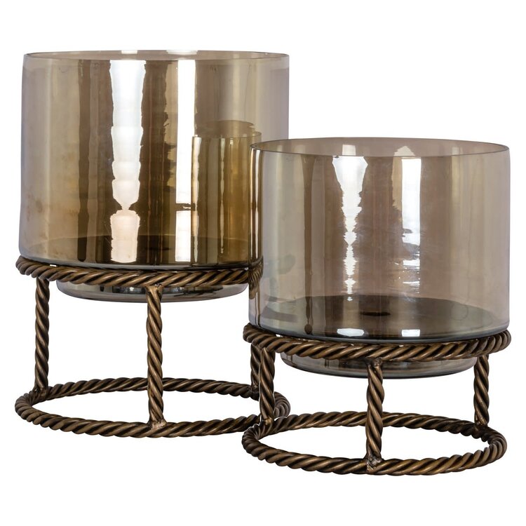 Richmond Interiors Windlicht Ropia goud klein