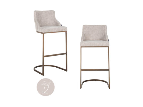 Richmond Interiors Barstoel Bolton natural renegade Set van 2