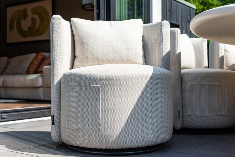Richmond Interiors Outdoor draai eetkamerstoel Marlin beige