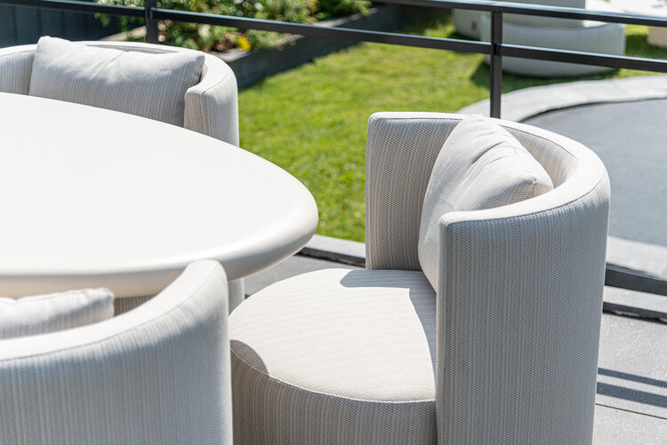 Richmond Interiors Outdoor draai eetkamerstoel Marlin beige