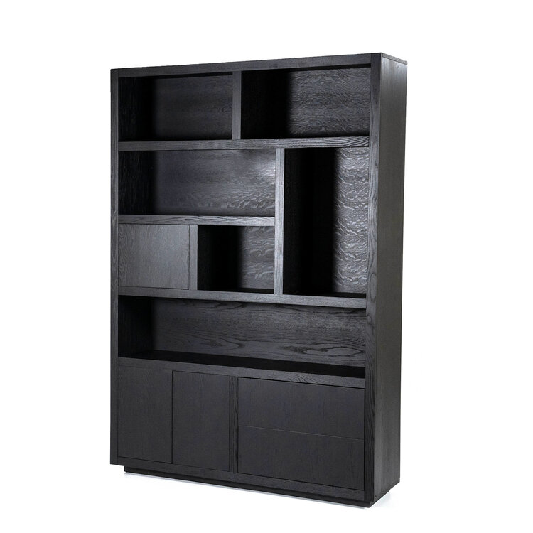 Eleonora Kabinet Helsinki Eikenhout 150x220 cm - zwart