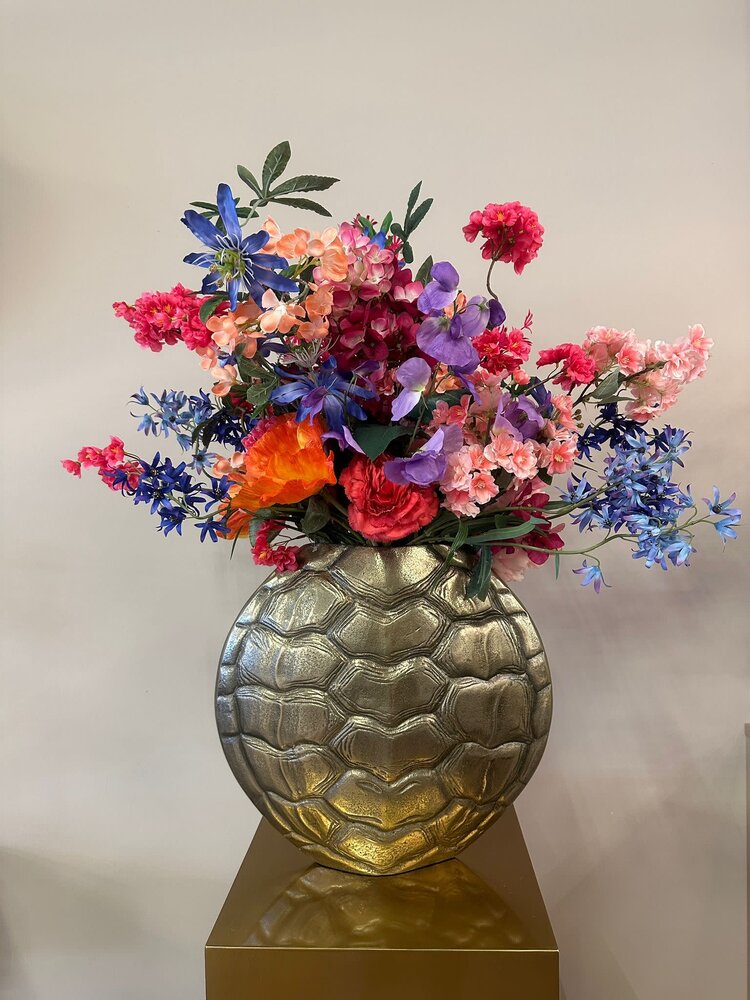 Kunstboeket Luxury Faux Floral en Gouden Vaas Lena