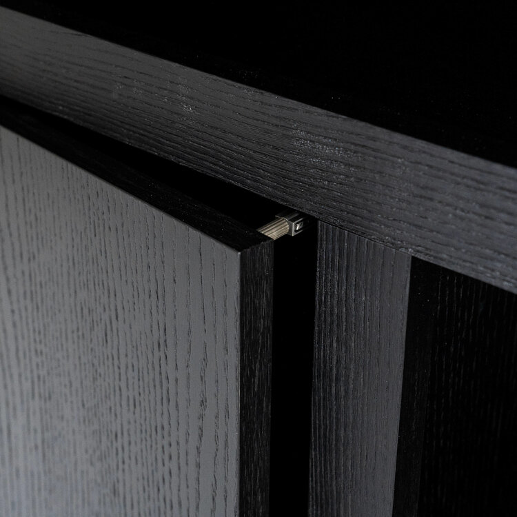 Eleonora Kabinet Helsinki Eikenhout 120x220 cm - zwart