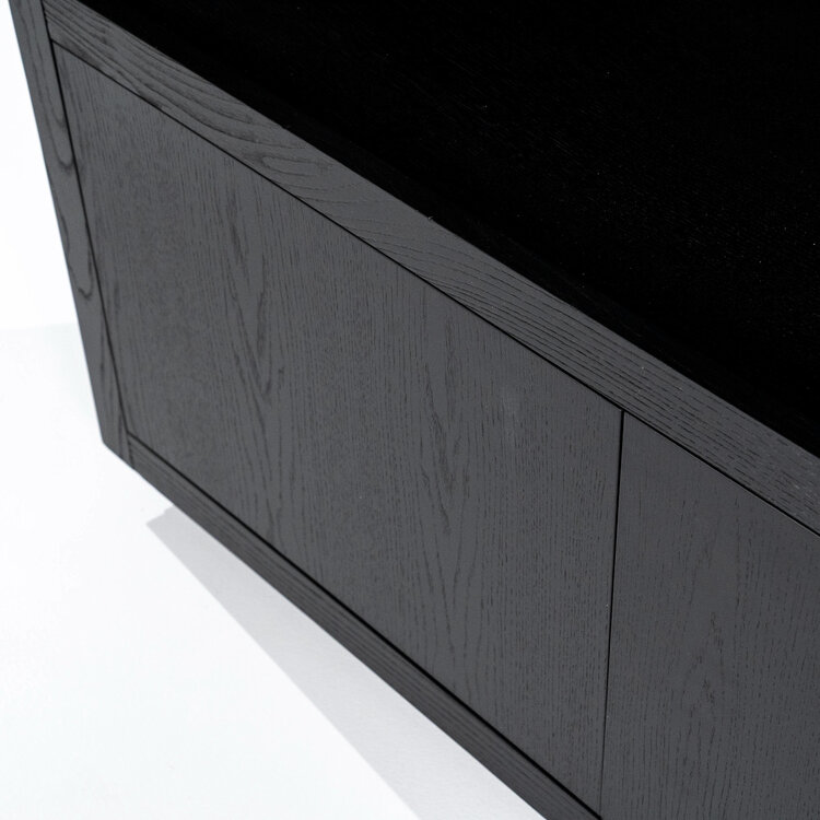 Eleonora Kabinet Helsinki Eikenhout 120x220 cm - zwart