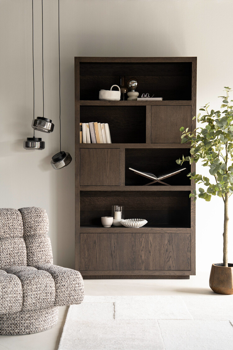 Eleonora Kabinet Helsinki Eikenhout 120x220 cm - donker bruin