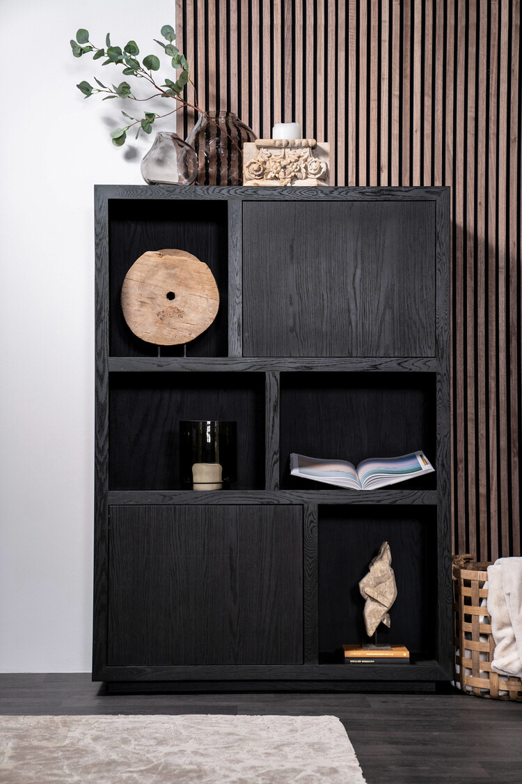 Eleonora Kabinet Helsinki Eikenhout 120x170 cm - zwart