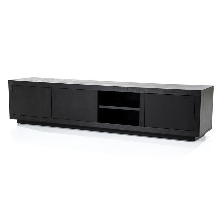 Eleonora TV meubel Helsinki Eikenhout 200 cm - zwart