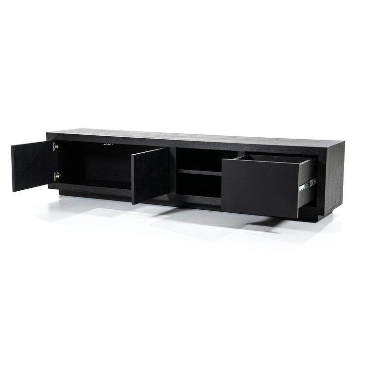 Eleonora TV meubel Helsinki Eikenhout 200 cm - zwart