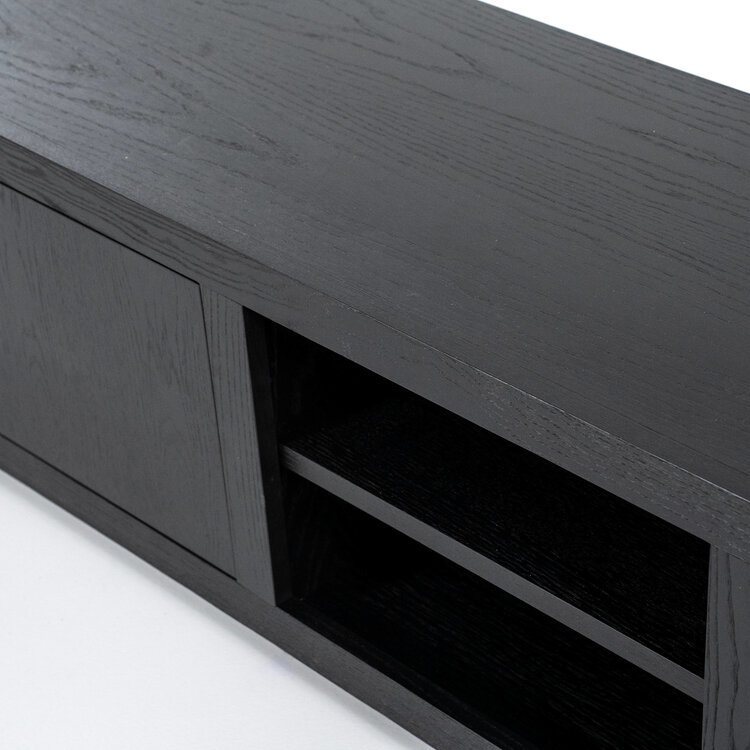 Eleonora TV meubel Helsinki Eikenhout 200 cm - zwart